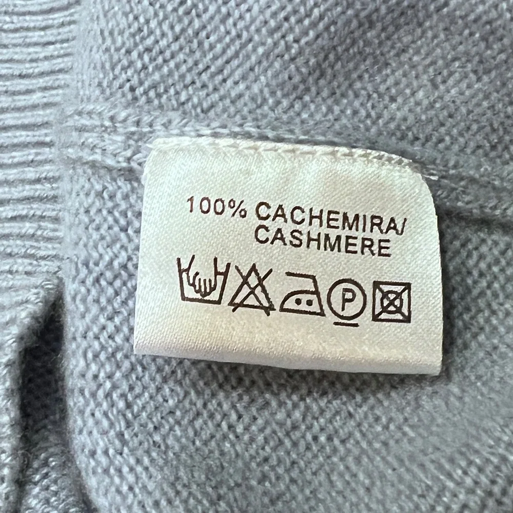 Eucidio Tucci Spain Mens Soft Blue Cashmere‎ Crewneck Sweater Size Medium READ